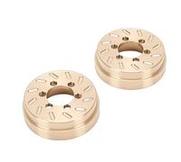 Generic RC Internal Brass Counterweight Balanced Symmetry Wheel Brass Disc Weights for 1.9in 2.2in Rims with Pattern, Ideal for Off Road Scenarios