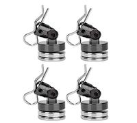 Generic RC Magnetic Durable Aluminium Alloy for SCX10 4WD HSP 1/10 RC Car Purple 4PCS (Black)