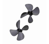 Generic RC Model Boat 4-Blade Plastic Full Immersion Propeller for Superior Thrust and Easy Installation, RC Accessory for Underwater Boat, Black 60mm Diameter 4mm Shaft