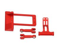 Generic RC Servo Mount Hydraulic Handlebar Easy Installation Heavy Duty High Strength Rustproof 1/10 RC Servo Mount for SCX10 III AR45P (red)