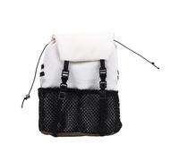 Generic RC Simulation Backpack, Oxford Cloth Decorative Luggage Bag for SCX10 1/8 1/10 RC Crawler Car, with Stickers (White)