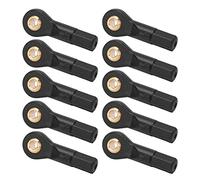 Generic RC Tie Rod End Black Lightweight Plastic 2.5mm Aperture for 1/10 RC Car, Pack of 10
