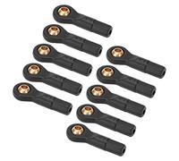 Generic RC Tie Rod End Durable Black 2.5mm Aperture Ball Head Holder for 1/10 RC Car, Plastic Material for Hobbyists