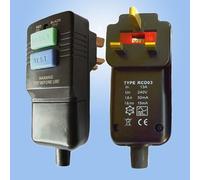 Generic RCD Safety Plug, 13A, UK, 30ms, 30mA, 240VAC, IP55, BS7071/BS1363, Black, 3-pin Plug