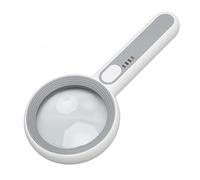 Generic Rechargeable Lighted Magnifier for Reading Portable 6x Handheld Magnifier with Touch Control for Elders and Children