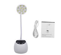 Generic Rechargeable Nail Lamp, 36W LED Nail Dryer Light, with 1-4 Gear Timer & Smart Sensor, 360 Degree Flexible Gooseneck, Ideal for Gel Polish Curing, Home & Salon Use (White)