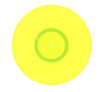Generic Record Platter Slipmat Acrylic for Stable Playback Fingerprint Resist Design 12 Inch Turntable Mat (Yellow Green)