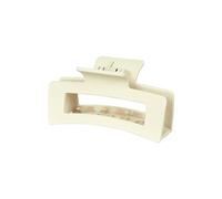 Generic Rectangular non-slip grip clip simple frosted back of the head hair clips(beige,8.5 * 5cm)
