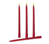 Generic Red 10 Inch Dripless Taper Candles, 4 Pack, Metal Style, Home Decor, Dinner, Wedding, Stick Candle Holders