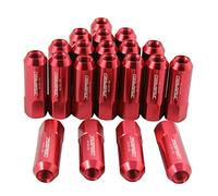 Generic Red 60MM Aluminum Extended Tuner Lug Nuts For Wheel Rims M12X1.5 20PCS
