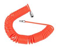 Generic Red High Toughness 8mm*5mm Flexible PU Recoil Air Hose for Air Compressor Pump 9m, Suitable for Cleaning and Dedusting of Equipments and Machines