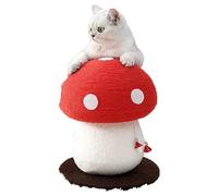 Generic Red Mushroom Cat Scratcher, Durable Natural Sisal Scratching Post With Pendant, Indoor Training Interactive Toys For Kittens Cats