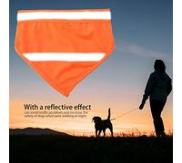 Generic Reflective Puppy Bib Soft Breathable Dog Scarf Collar for Evening Walks Small Medium Dogs Polyester 2 Colors 3 Sizes (L)