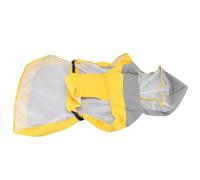 Generic Reflective Raincoat for Large Dogs, Adjustable Breathable Transparent Mesh Dog Raincoat with PVC Brim and Hood for Large (2XL)