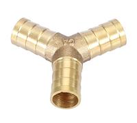 Generic Reliable Brass Y Barbed Hose Connector 3-Way Joiner for Air Water Fuel Systems in Home and Industrial Settings OD 6/8/10/12/14/16mm (12mm(2pcs))