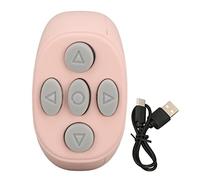 Generic Remote Control, Multi Function Ring Wireless Phone Selfie Shutter with Page Up Down Left Right Volume Control for Android 8.0 and Above TikTok Video Recording (Pink)