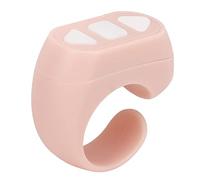 Generic Remote Control Page Turner, Wireless Ring Camera Shutter Control with Stable 2.4GHz Signal, 3 Design for IOS OS (Pink)