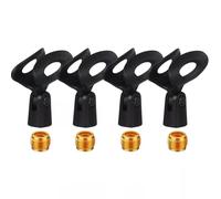 Generic Replacement MZQ800 Microphone Clamp Clip Holder for Sennheiser Pro Audio Professional E 835 Dynamic Cardioid Vocal Microphone, with Screw Adapters 5/8 Male to 3/8 Female, Black, 4 PACK