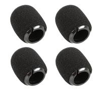 Generic Replacement RK183WS Snap-fit Windscreen Foam Cover for Shure BETA 98H/C Miniature Instrument Microphone, Black, 4 Pack