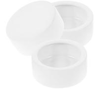 Generic Reptile Feeding Bowls Ceramic 3 Pcs Small Round Water Feeder for Small Reptile Animals Anti-Escape Design Easy to Clean