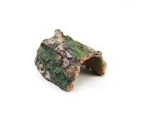 Generic Reptile Habitat Shelter Log Cave Decor Refuge Tree Trunk Hide Terrarium Shelter Resin Hideaway And Hide Space blends organically suitable for snakes, Turtle Island Reptile Bark Hideout Cave