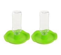 Generic Reptile Water Bowl 2 Sets Lotus Leaf Shaped Water Basin with Bottles for Turtle Bearded Dragons Lizards Suitable for Terrarium Feeding