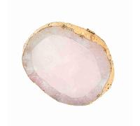 Generic Resin Nail Art Palette Smooth Blending Mixing for Nail DIY Tool Manicure Display Board Golden, Suitable for Art Colors Foundation Lipsticks Pigments - White Resin Stone 3.5 X 3.1inch (Pink)