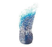Generic Resin Wave Vase Ocean Waves Sculpture with Gradient Blue White Finish for Home Decor (Rain)