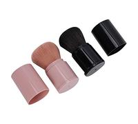 Generic Retractable Blush Brush 2Pcs Full Contour Powder Face Brush for Makeup Artists and Beginners Plastic Pink Black