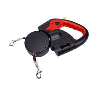 Generic Retractable Dog Leash for Small Medium Dogs 2 Headed Adjustable 360 Degree Prevent Tangling with LED Light Red, Can Handle Even Large Dogs, for Night Walking