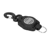 Generic Retractable Durable Black Telescopic Carabiner Keychain for Outdoor Activities, with Plastic Hook Buckle for Tools Changing, Anti-Lost Diving Key Ring for Divers and Adventurers,