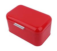 Generic Retro Bread Box, Bread Storage Container with Fingerprint Proof Design Large Capacity for Kitchen Organization (Red)