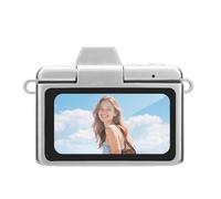 Generic Retro Digital Camera Flip Screen Keychain Portable Small Vintage Camcorder for Travel Study Recording Vlog with 180 Degree Rotating Screen Creative Filters ABS Material 128GB (Pink)