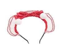 Generic Retro Dot Bowknot Headband Satin Lace Hair Accessory for Women for Parties Cosplay Daily Wear Comfortable All Day Design with Playful Dots and Whimsical Lace Trim