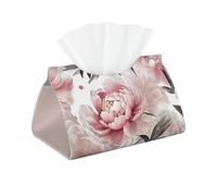 Generic Retro Flowers Pattern Modern Classic Colorful Flowers Soft PVC Long Tissue Box Cover Facial Tissue Holder (Pink Poney)