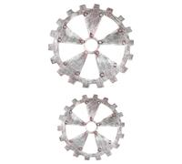 Generic Retro Gear Wall Decor Silver Finish 2pcs Wooden Ornaments with Unique Industrial Design Wall Ornament for Bedroom or Office Decoration