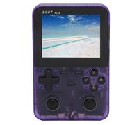 Generic Retro Handheld Game Console, IPS Display 2500mAh Handheld Game Console for Travel (Transparent Purple)