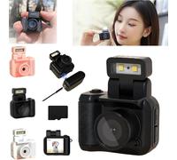Generic Retro Snap Mini Camera, 1080P HD with LED Flash, Vintage-Inspired Imaging, Impact Resistant, Compact & Portable, Multi-Functional, Long Battery Life, USB Charging, 32GB Card, Black