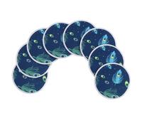 Generic Reusable Breastfeeding Stamps, Washable Breastfeeding Pads with 8 Pc to Flee Milk (G73)