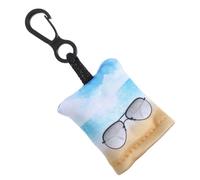 Generic Reusable Glasses Cleaner Wipes for Travel with Fibre Cloth Material and Convenient Size, Keychain Design with Pouch and Carabiner and Cleaning Smartphone Screens and Computer