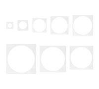 Generic Reusable Plastic Circle Templates Easy to Use 8pcs White Pet Stencils Creative Design for Painting and Crafts for Scrapbooking and Art Projects