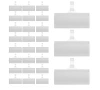 Generic Reusable Plastic Shelf Label Clips with 75x35mm White Writable PVC Sheets, 50pcs Wire Shelf Tags for Retail Price Display on Supermarket Merchandise and Product Sign Holders