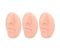 Generic Reusable Silicone Nose Model Set for Nose Piercing Practice, Jewellery Display & Suture [3PCS] (Light Skin Tone)
