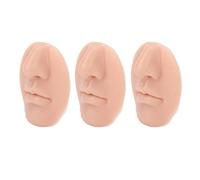Generic Reusable Silicone Nose Model Set for Nose Piercing Practice, Jewellery Display & Suture [3PCS] (Medium Skin Color)