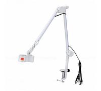 Generic RGB Boom Arm Microphone Stand with 22 Color Modes Adjustable Desk Clamp for Streaming and Recording Sessions Iron and ABS