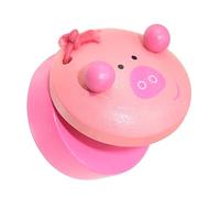 Generic Rhythm Toy, Excellent Sound Quality, Easy to Use, Safe, Cute Little Wooden Finger Castanets, Early Educational for Babies and Children (Pink)