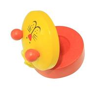 Generic Rhythm Toy, Excellent Sound Quality, Easy to Use, Safe, Cute Little Wooden Finger Castanets, Early Educational for Babies and Children (Yellow)
