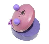 Generic Rhythm Toy, Excellent Sound Quality, Easy to Use, Safe, Cute Little Wooden Finger Castanets, Early Educational for Babies and Children (Purple)