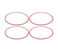 Generic Ribrte of the Wheel Tire Protector, Weatherproof, Adhesive, Elegant Appearance 4pcs, Tire Protector Anti -scratch for Flat Edge Loader (Red)