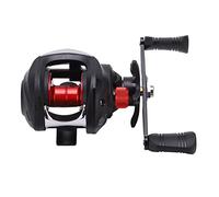Generic Right Handed Baitcasting Reel 18+1BB Stainless Steel Smooth Operation Metal Rocker Arm for Big Fish Freshwater/Seawater Fishing Tool Black And Red 5.5x4.7in